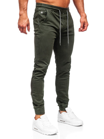 Pantalon jogger en tissu pour homme kaki Bolf KA6792