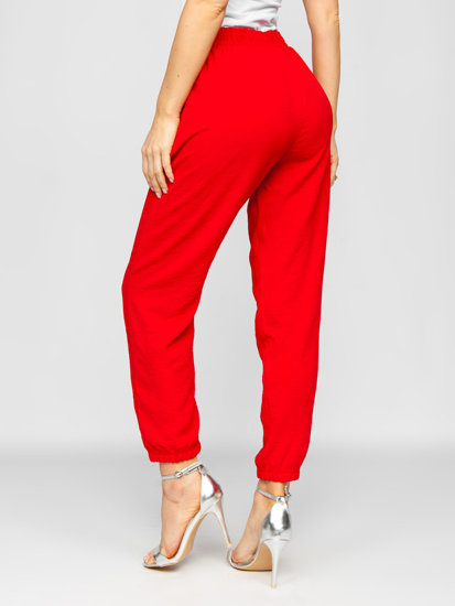 Pantalon jogger pour femme rouge Bolf W5071