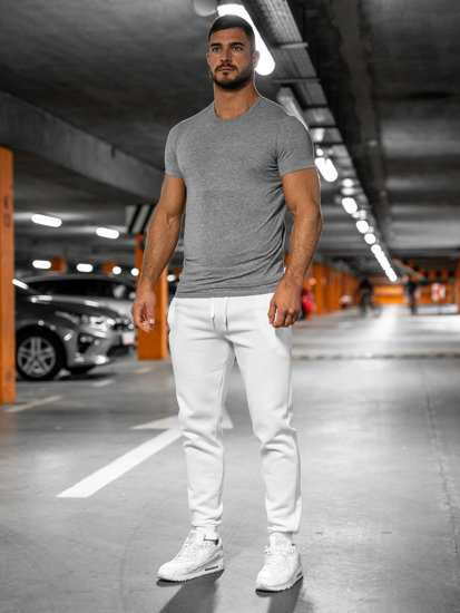 Pantalon jogger pour homme blanc Bolf XW01