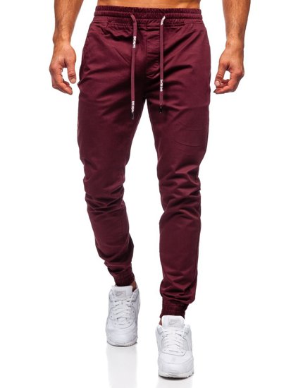 Pantalon jogger pour homme bordeaux Bolf KA951