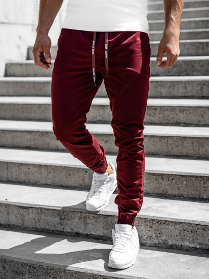 Pantalon jogger pour homme bordeaux Bolf KA951