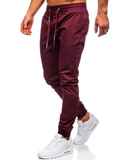 Pantalon jogger pour homme bordeaux Bolf KA951