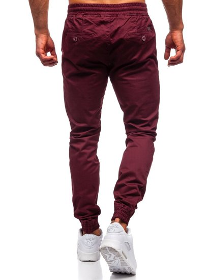 Pantalon jogger pour homme bordeaux Bolf KA951