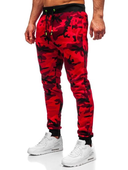 Pantalon jogger pour homme camo-rouge Bolf KZ15