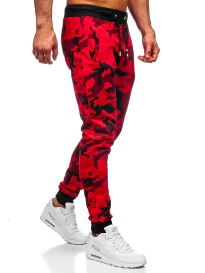 Pantalon jogger pour homme camo-rouge Bolf KZ15