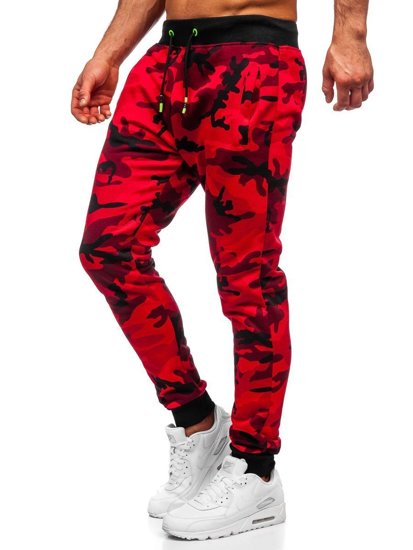 Pantalon jogger pour homme camo-rouge Bolf KZ15