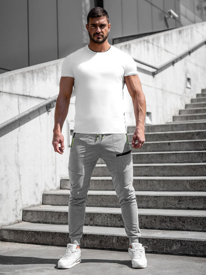 Pantalon jogger pour homme gris Bolf K10353