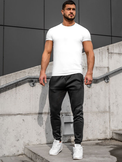 Pantalon jogger pour homme noir Bolf CK01