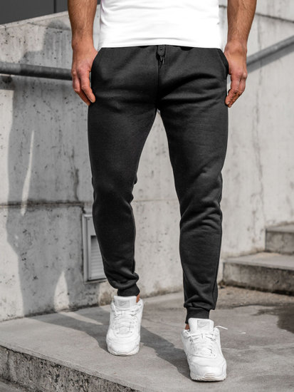 Pantalon jogger pour homme noir Bolf CK01