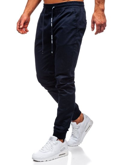 Pantalon joggery pour homme bleu foncé Bolf KA951