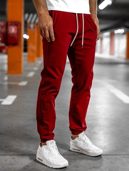 Pantalon pour homme jogger bordeaux Bolf 1145    