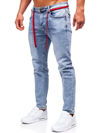 Pantalon skinny fit en jean pour homme bleu Bolf KX555-2A