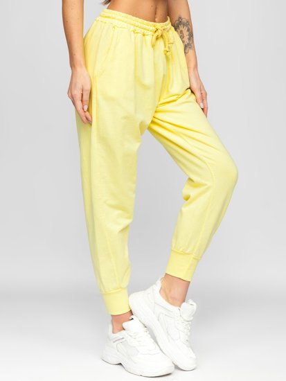 Pantalon sportif jaune pour femme Bolf 0011