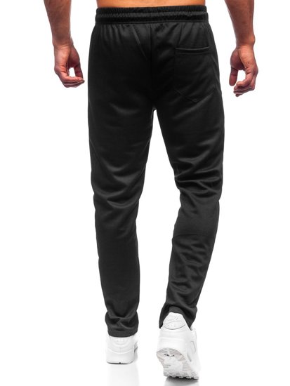 Pantalon sportif noir pour homme sans trépointes Bolf JX8106  