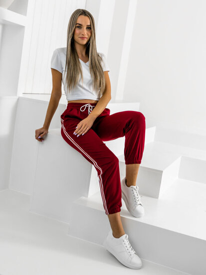 Pantalon sportif pour femme bordeaux Bolf YW01020A    