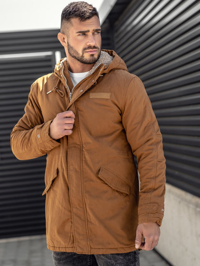 Parka d'hiver en coton pour homme camel Bolf EX838A