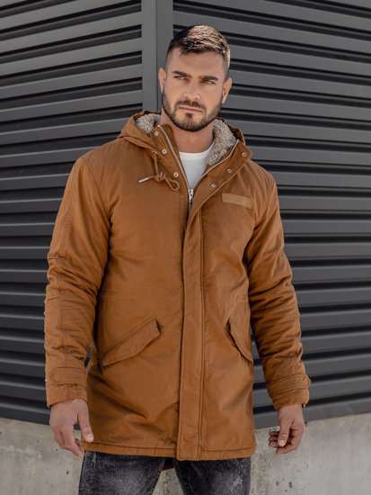 Parka d'hiver en coton pour homme camel Bolf EX838A