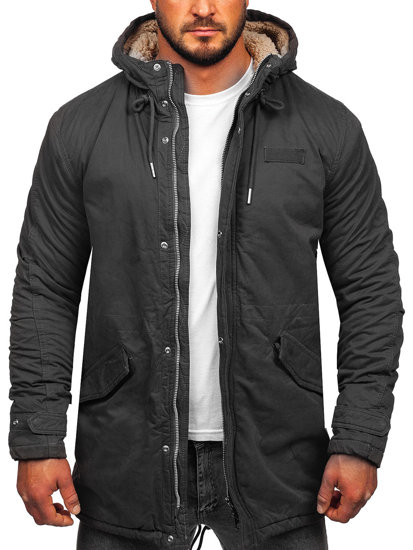 Parka d'hiver en coton pour homme graphite Bolf EX838A