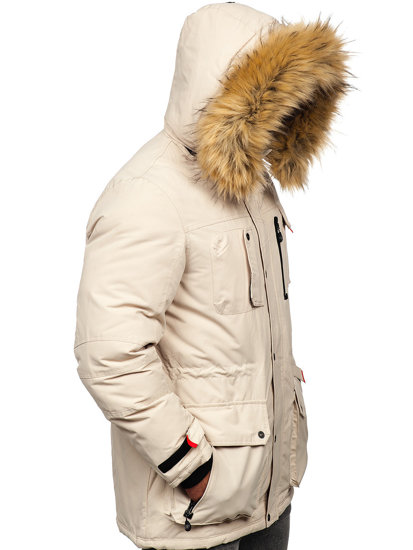 Parka d'hiver pour homme beige Bolf 5M791