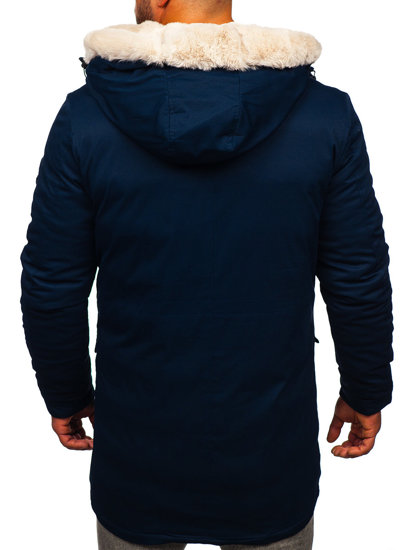 Parka d'hiver pour homme bleue foncée Bolf M115