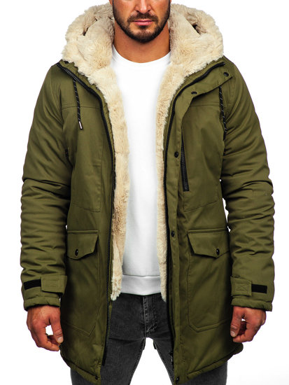 Parka d'hiver pour homme kaki Bolf 22M37