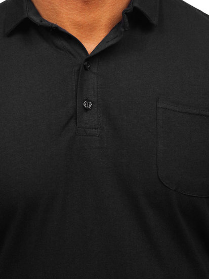 Polo en coton pour homme noir Bolf 143006