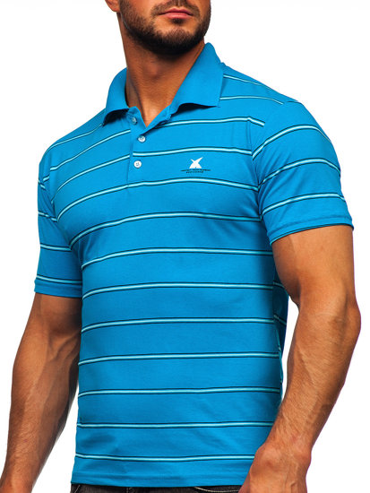 Polo pour homme turquoise Bolf 14954