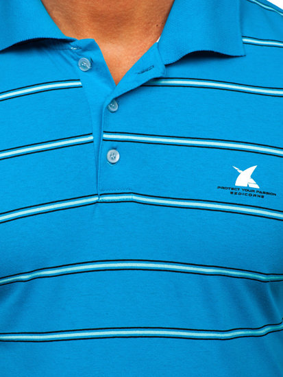 Polo pour homme turquoise Bolf 14954