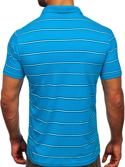 Polo pour homme turquoise Bolf 14954