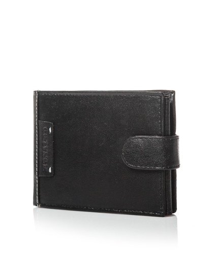 Portefeuille pour homme en cuir noir 3080