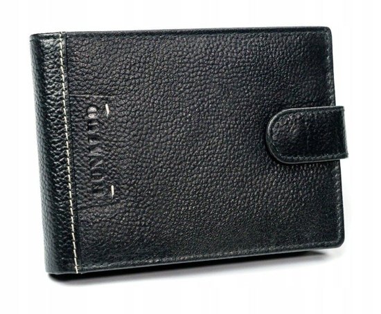 Portefeuille pour homme en cuir noir 3080