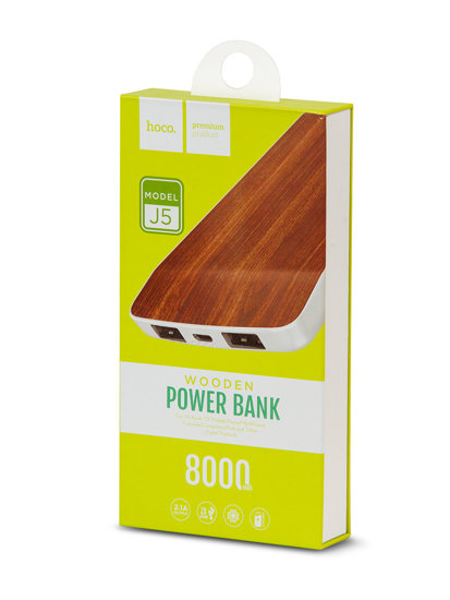 Powerbank brun 8000mAh J5