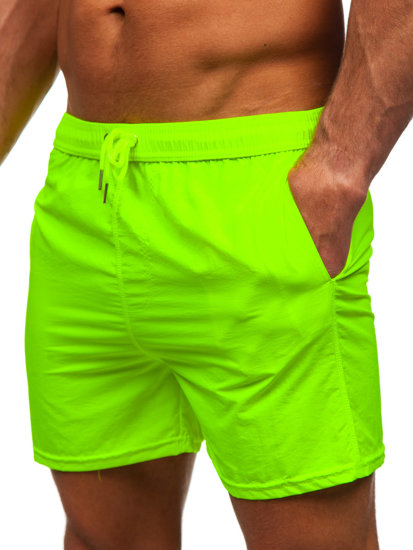 Short de bain pour homme jaune-néon Bolf XL018