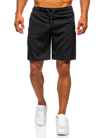 Short de bain pour homme noir Bolf HH037A