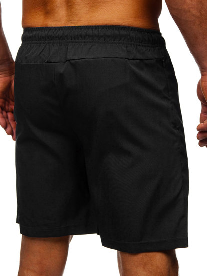 Short de bain pour homme noir Bolf HH037A