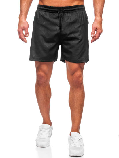 Short de bain pour homme noir-vert Bolf 7713