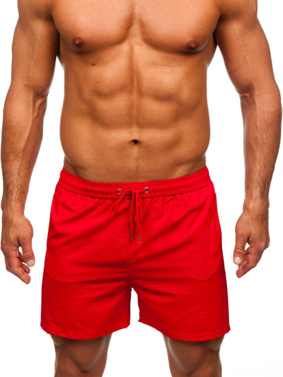 Short de bain pour homme rouge Bolf XL018