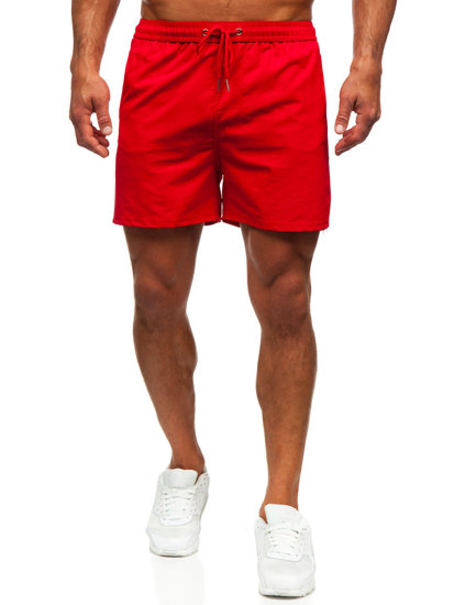 Short de bain pour homme rouge Bolf XL018