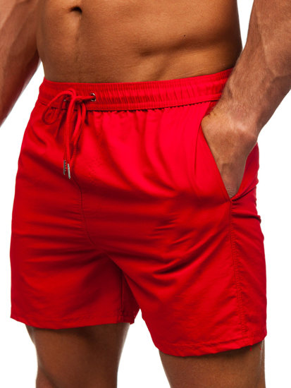 Short de bain pour homme rouge Bolf XL018