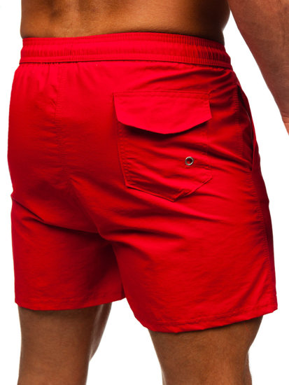 Short de bain pour homme rouge Bolf XL018