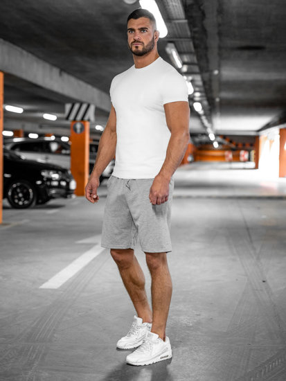 Short de sport pour homme gris Bolf 8K100A