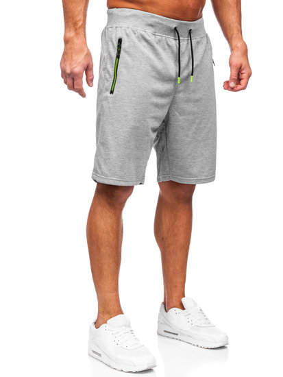 Short de sport pour homme gris Bolf 8K295