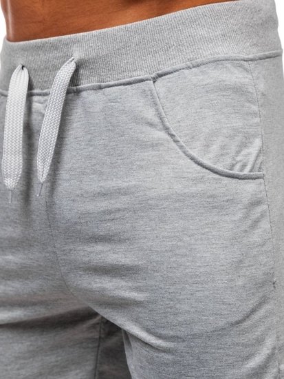 Short de sport pour homme gris Bolf B1001