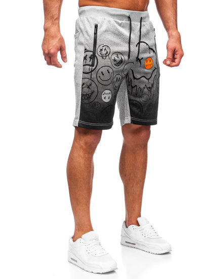 Short de sport pour homme gris Bolf HS7197