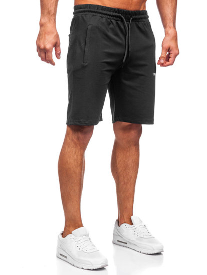 Short de sport pour homme noir Bolf 192523