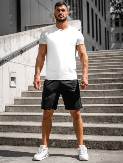 Short de sport pour homme noir Bolf 8K100A