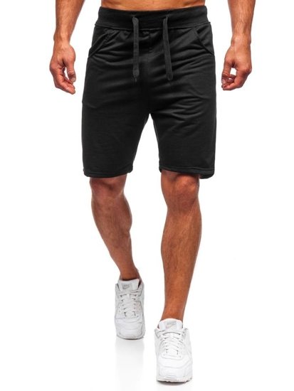 Short de sport pour homme noir Bolf B1001