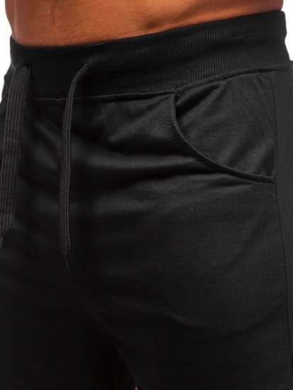 Short de sport pour homme noir Bolf B1001