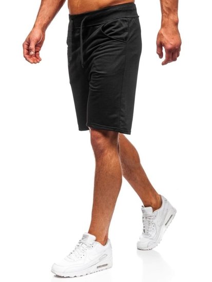 Short de sport pour homme noir Bolf B1001