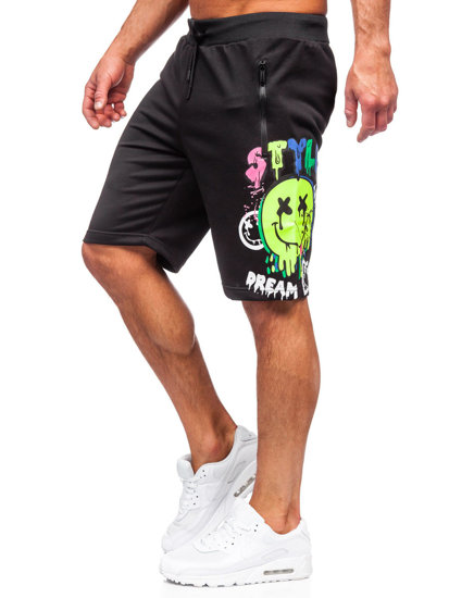 Short de sport pour homme noir Bolf HS7195